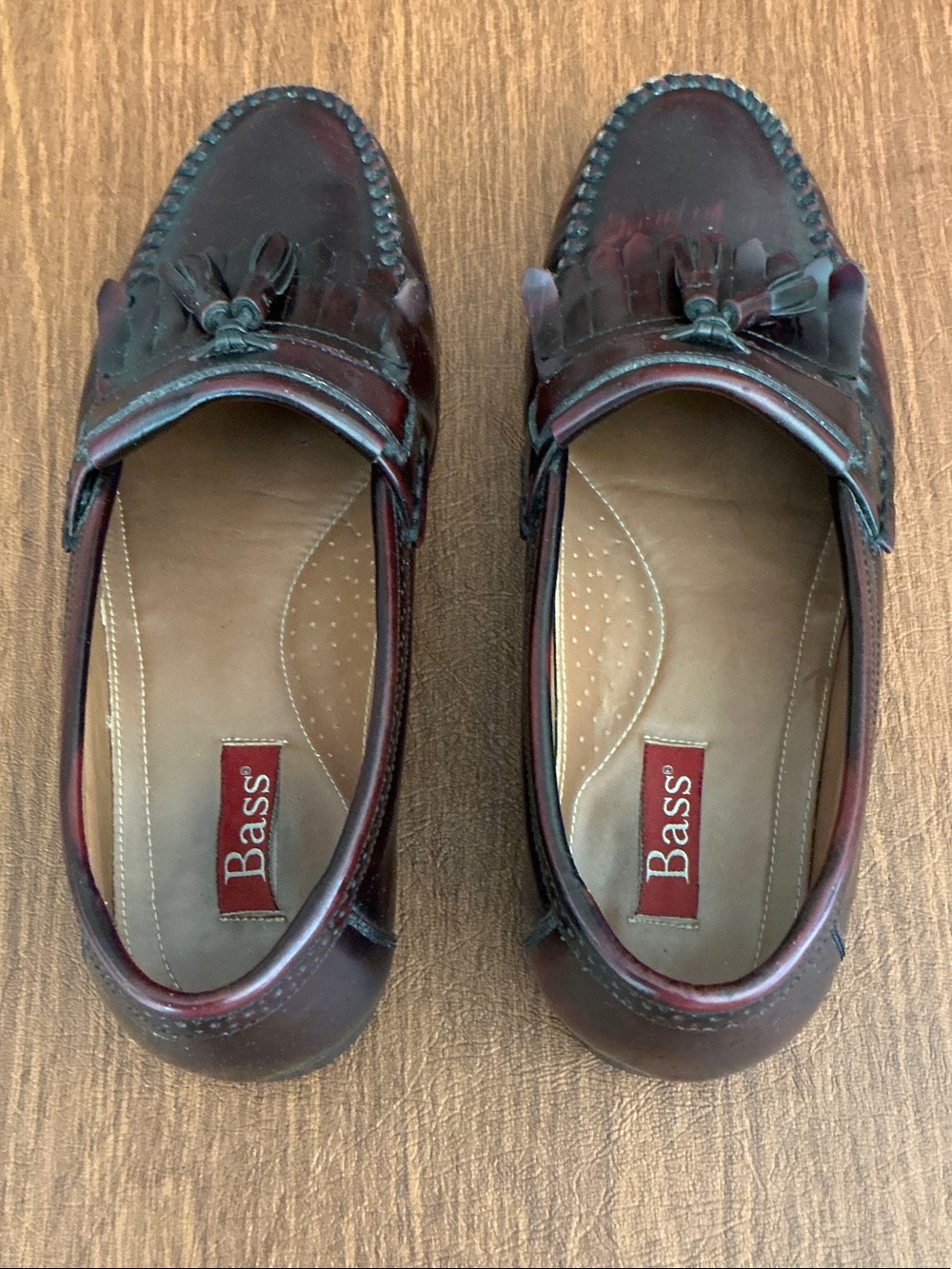 Bass Men’s Dark Burgundy Tassel Loafers